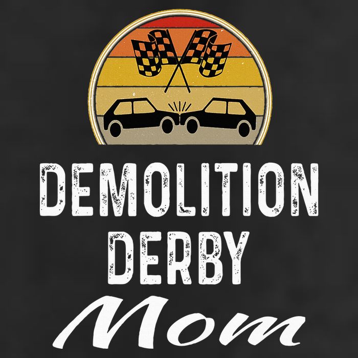 Demolition Derby Mom Driver Crashing Cars Checker Flag Adult Drive Performance Visor
