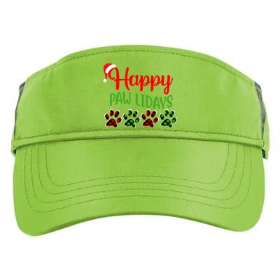 Dog Dad Mom Happy Pawlidays Merry Christmas Holidays Adult Drive Performance Visor