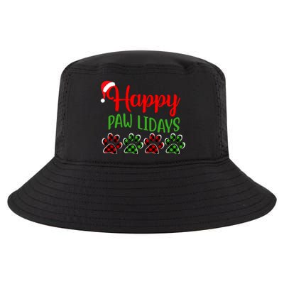 Dog Dad Mom Happy Pawlidays Merry Christmas Holidays Cool Comfort Performance Bucket Hat