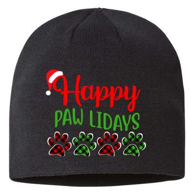 Dog Dad Mom Happy Pawlidays Merry Christmas Holidays Sustainable Beanie