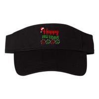 Dog Dad Mom Happy Pawlidays Merry Christmas Holidays Valucap Bio-Washed Visor