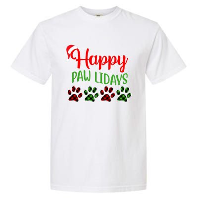 Dog Dad Mom Happy Pawlidays Merry Christmas Holidays Garment-Dyed Heavyweight T-Shirt