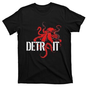 Detroit Downtown Motor City Octopus Kraken Souvenir Hockey T-Shirt