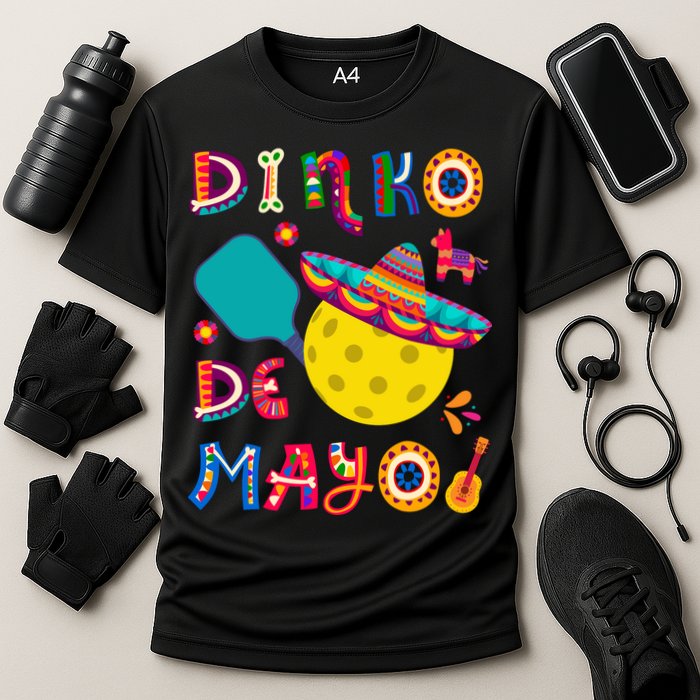 Dinko De Mayo Funny Cinco De Mayo Funny Pickleball Cooling Performance Crew T-Shirt