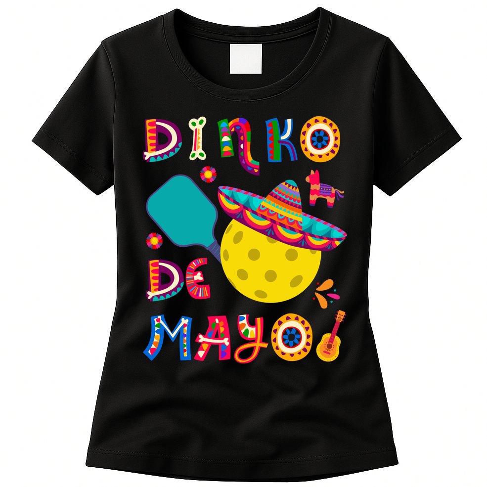 Dinko De Mayo Funny Cinco De Mayo Funny Pickleball Womens T-Shirt