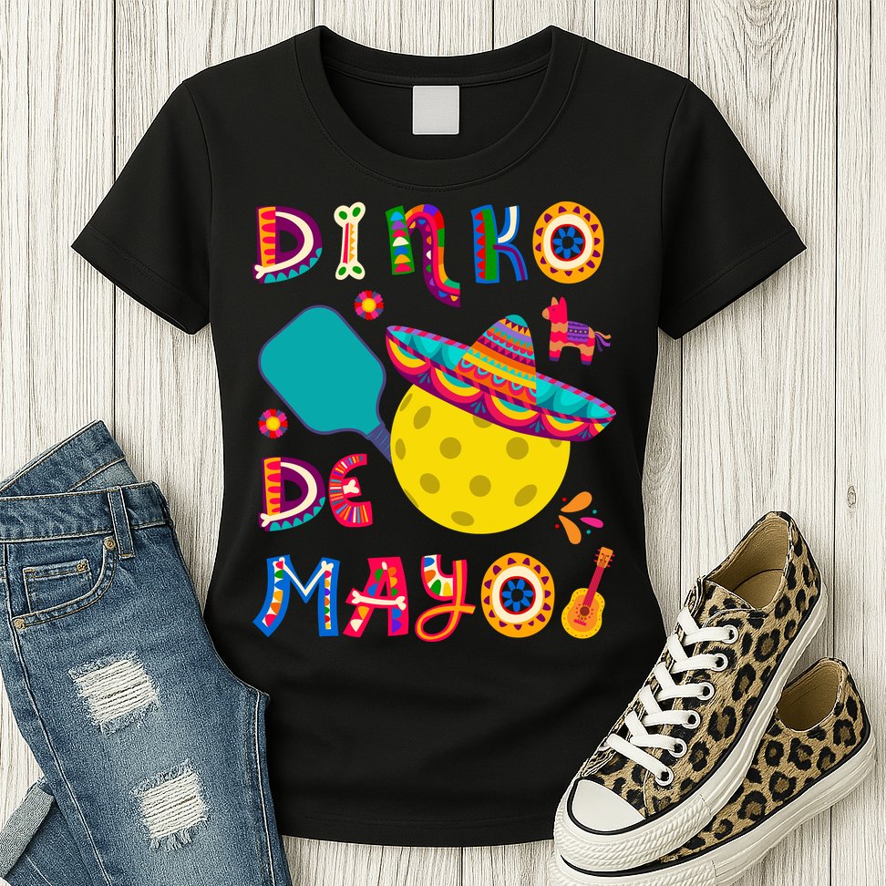 Dinko De Mayo Funny Cinco De Mayo Funny Pickleball Womens T-Shirt