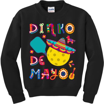 Dinko De Mayo Funny Cinco De Mayo Funny Pickleball Kids Sweatshirt