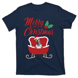 Dalmatian Dog Merry Christmas Design For The Holiday Season! T-Shirt