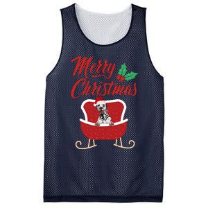 Dalmatian Dog Merry Christmas Design For The Holiday Season! Mesh Reversible Basketball Jersey Tank