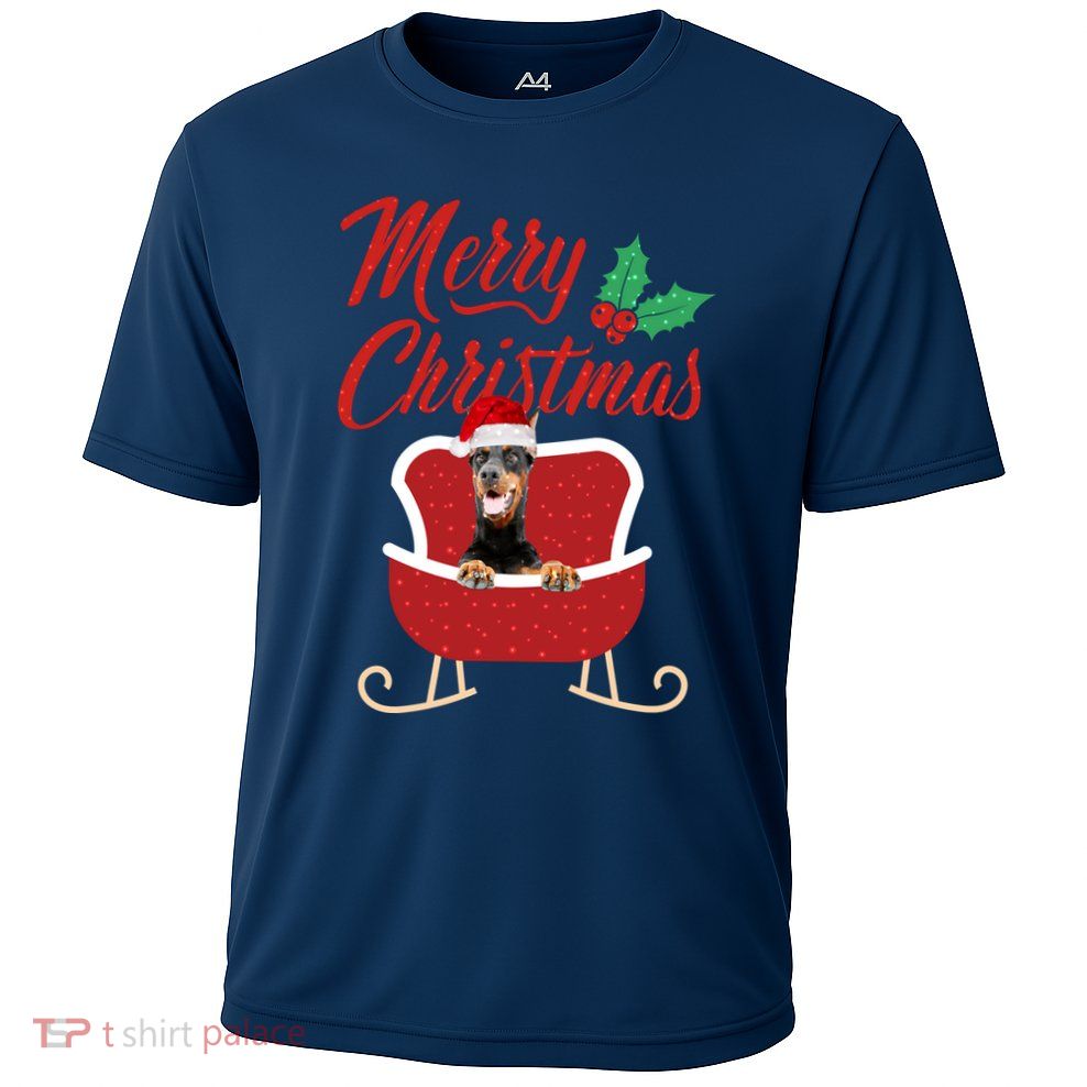 Dobermann Dog Merry Christmas Design For The Holiday Season! Performance Shirt