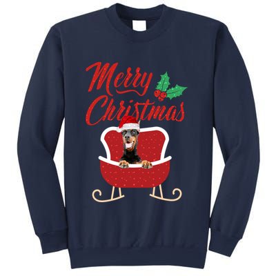 Dobermann Dog Merry Christmas Design For The Holiday Season! Sweatshirt