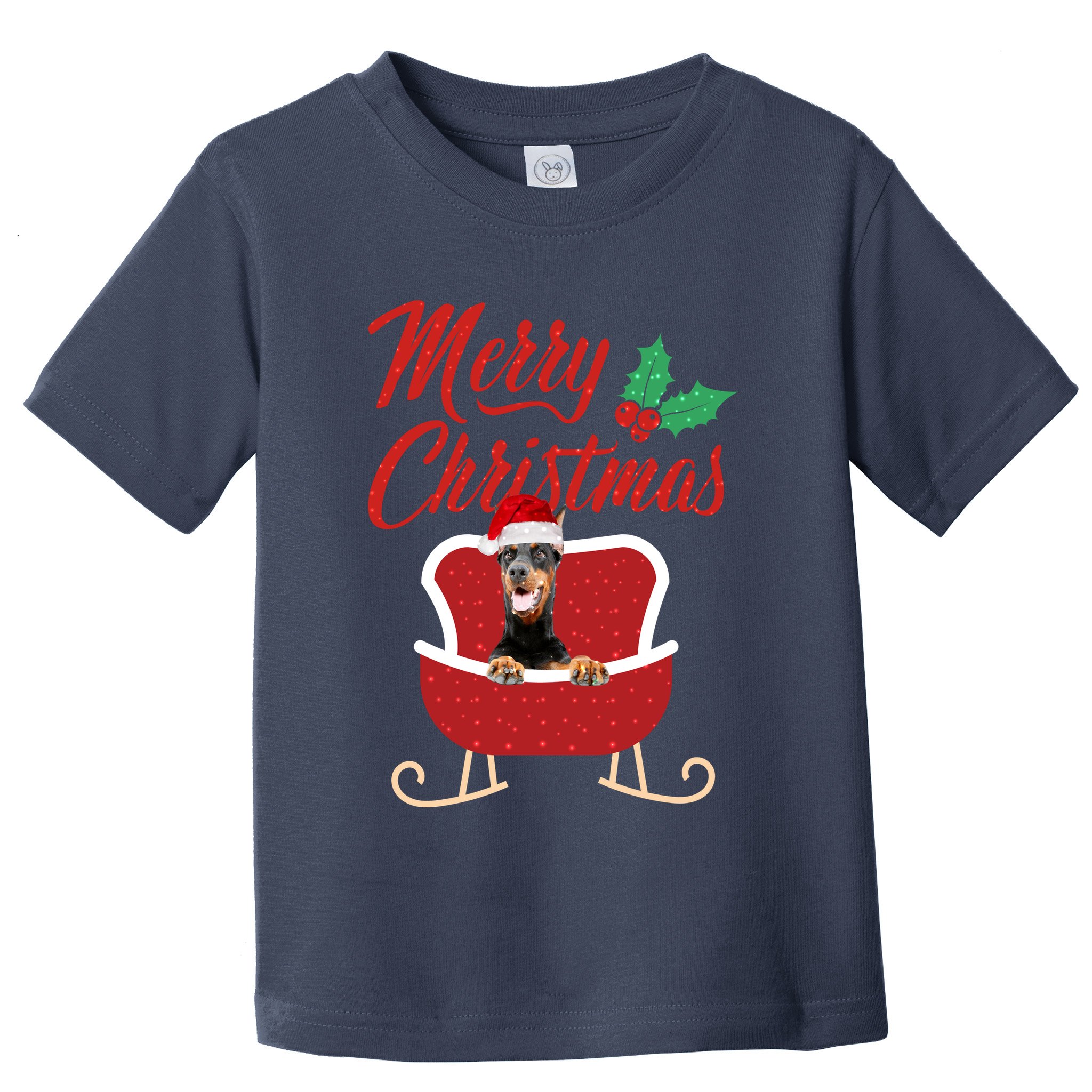 Dobermann Dog Merry Christmas Design For The Holiday Season! Toddler T-Shirt