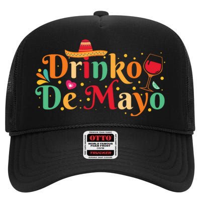 Drinko De Mayo Typography T High Crown Mesh Back Trucker Hat