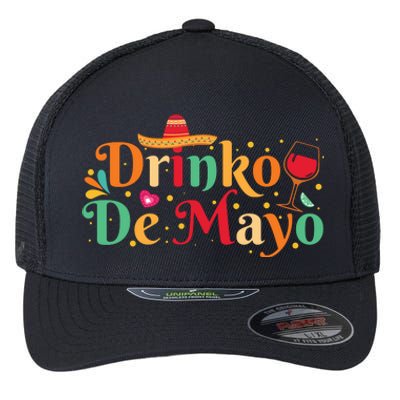 Drinko De Mayo Typography T Flexfit Unipanel Trucker Cap