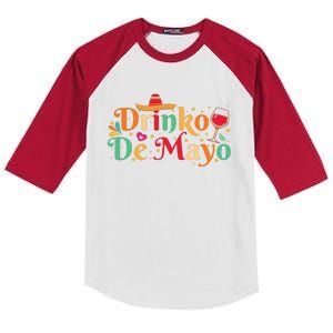 Drinko De Mayo Typography T Kids Colorblock Raglan Jersey