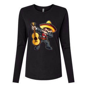 Dabbing Dab Mariachi Dad Mexican Sombrero Cinco De Mayo Daddy Fiesta Womens Cotton Relaxed Long Sleeve T-Shirt