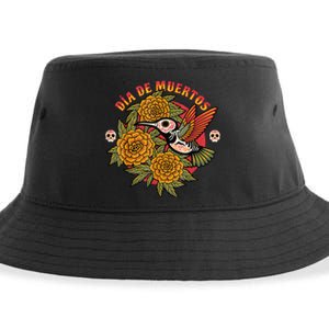 Dia De Muertos Hummingbird Sustainable Bucket Hat