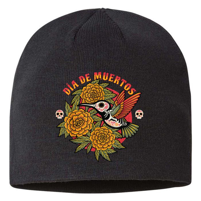 Dia De Muertos Hummingbird Sustainable Beanie