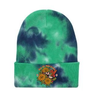 Dia De Muertos Hummingbird Tie Dye 12in Knit Beanie