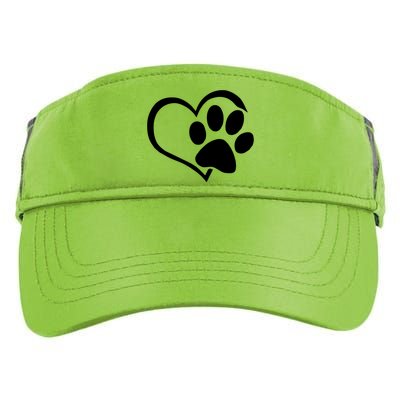 Dog Dad Mom Puppy Love Dogs Paw Print Heart Adult Drive Performance Visor