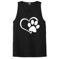 Dog Dad Mom Puppy Love Dogs Paw Print Heart PosiCharge Competitor Tank