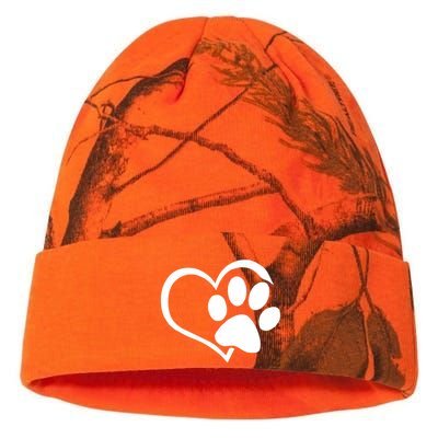 Dog Dad Mom Puppy Love Dogs Paw Print Heart Kati Licensed 12" Camo Beanie