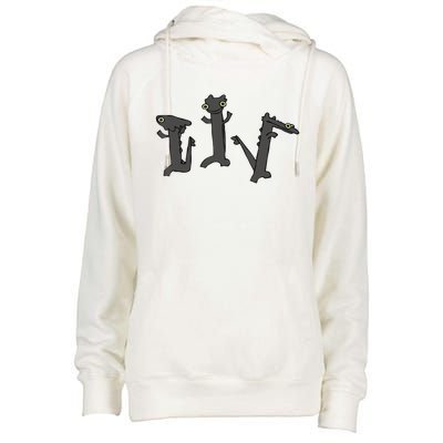 Dancing Dragon Meme Womens Funnel Neck Pullover Hood