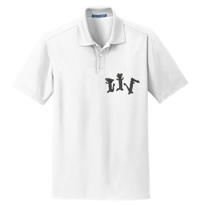 Dancing Dragon Meme Dry Zone Grid Polo