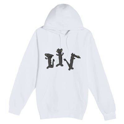 Dancing Dragon Meme Premium Pullover Hoodie