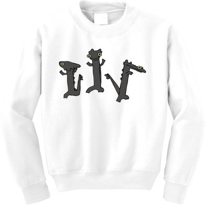 Dancing Dragon Meme Kids Sweatshirt