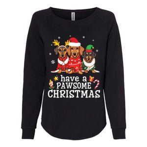 Dachshund Dogs Merry Mother Father Have A Pawsome Christmas Gift Womens California Wash Sweatshirt