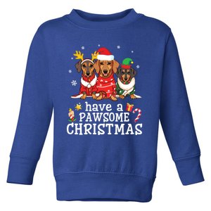 Dachshund Dogs Merry Mother Father Have A Pawsome Christmas Gift Toddler Sweatshirt