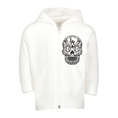 Dia De Muertos Sugar Toddler Zip Fleece Hoodie