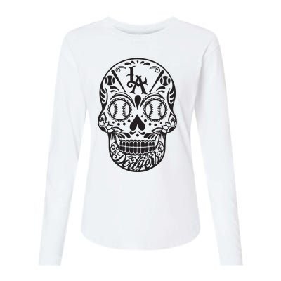 Dia De Muertos Sugar Womens Cotton Relaxed Long Sleeve T-Shirt