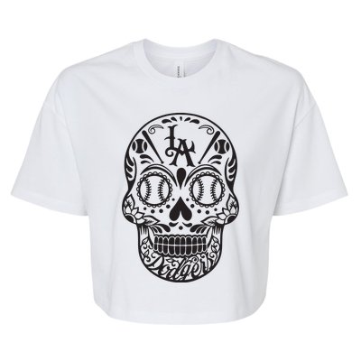 Dia De Muertos Sugar Bella+Canvas Jersey Crop Tee