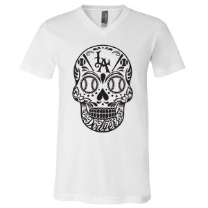 Dia De Muertos Sugar V-Neck T-Shirt