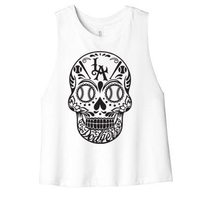 Dia De Muertos Sugar Women's Racerback Cropped Tank