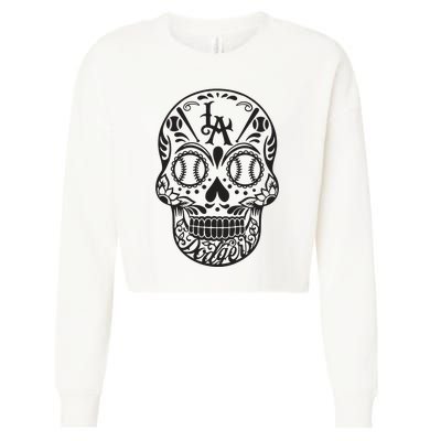 Dia De Muertos Sugar Cropped Pullover Crew