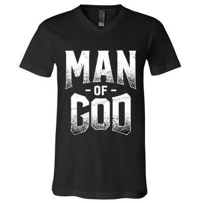Demario Davis Man Of God Wht V-Neck T-Shirt