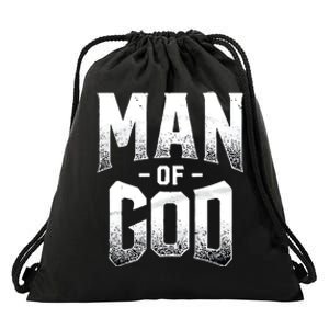 Demario Davis Man Of God Wht Drawstring Bag