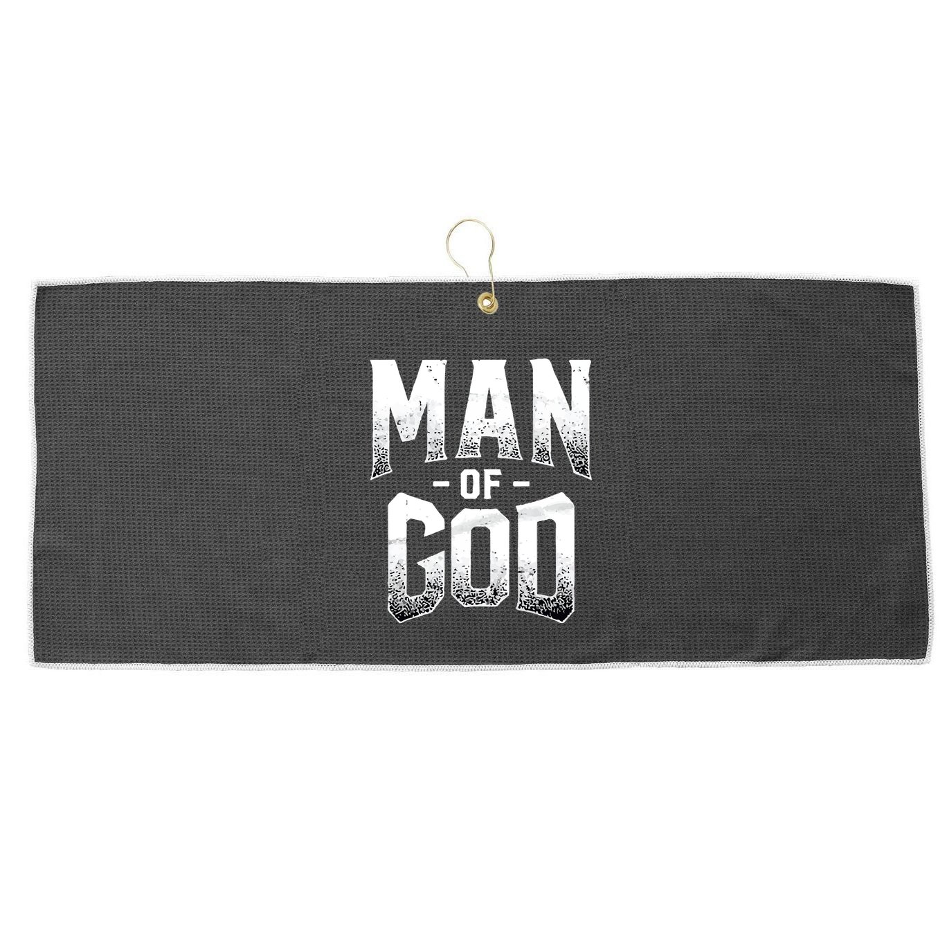 Demario Davis Man Of God Wht Large Microfiber Waffle Golf Towel
