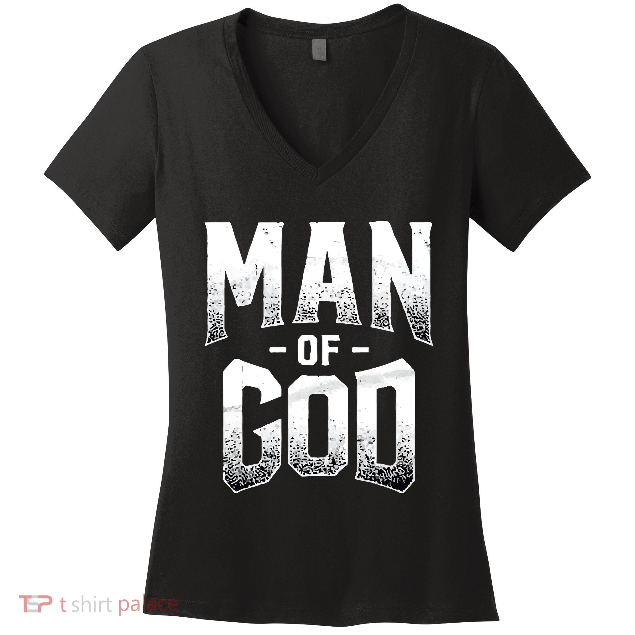 Demario Davis Man Of God Wht Women's V-Neck T-Shirt