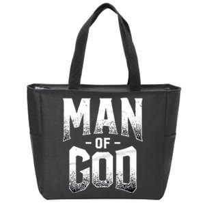 Demario Davis Man Of God Wht Zip Tote Bag