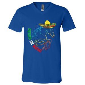 Derby De Mayo Gift Kentucky Horse Race Mexico Gift V-Neck T-Shirt