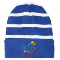 Derby De Mayo Gift Kentucky Horse Race Mexico Gift Striped Beanie with Solid Band