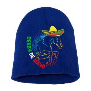 Derby De Mayo Gift Kentucky Horse Race Mexico Gift Short Acrylic Beanie