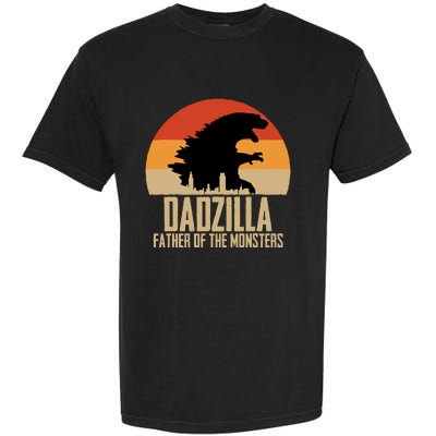 Dinosaur Dad Monsters FatherS Day Dadzilla Dino Sunset Garment-Dyed Heavyweight T-Shirt