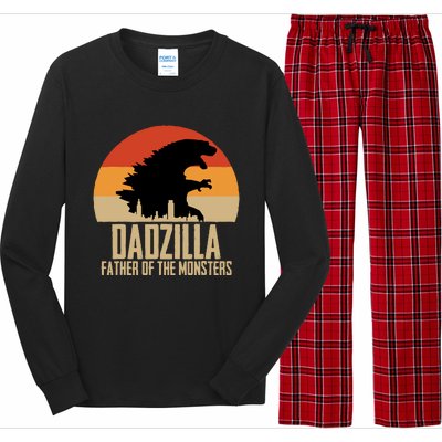 Dinosaur Dad Monsters FatherS Day Dadzilla Dino Sunset Long Sleeve Pajama Set