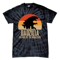 Dinosaur Dad Monsters FatherS Day Dadzilla Dino Sunset Tie-Dye T-Shirt