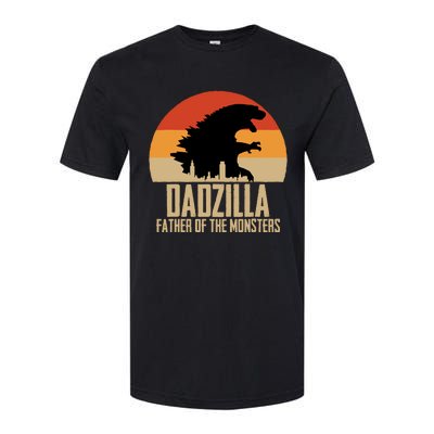 Dinosaur Dad Monsters FatherS Day Dadzilla Dino Sunset Softstyle CVC T-Shirt